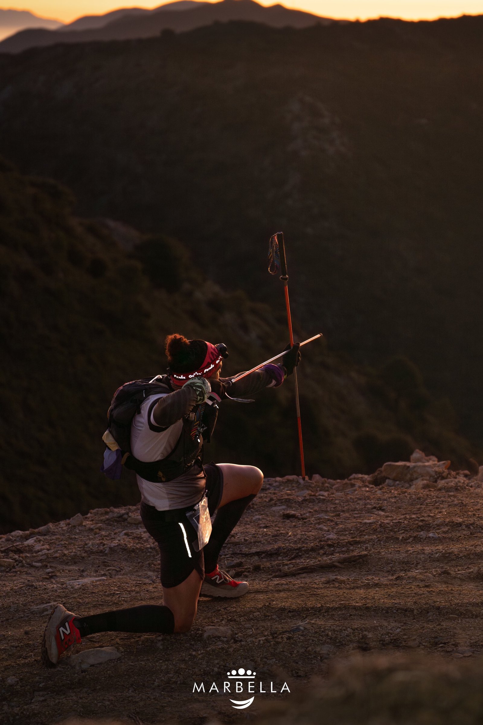 Runner at sunset