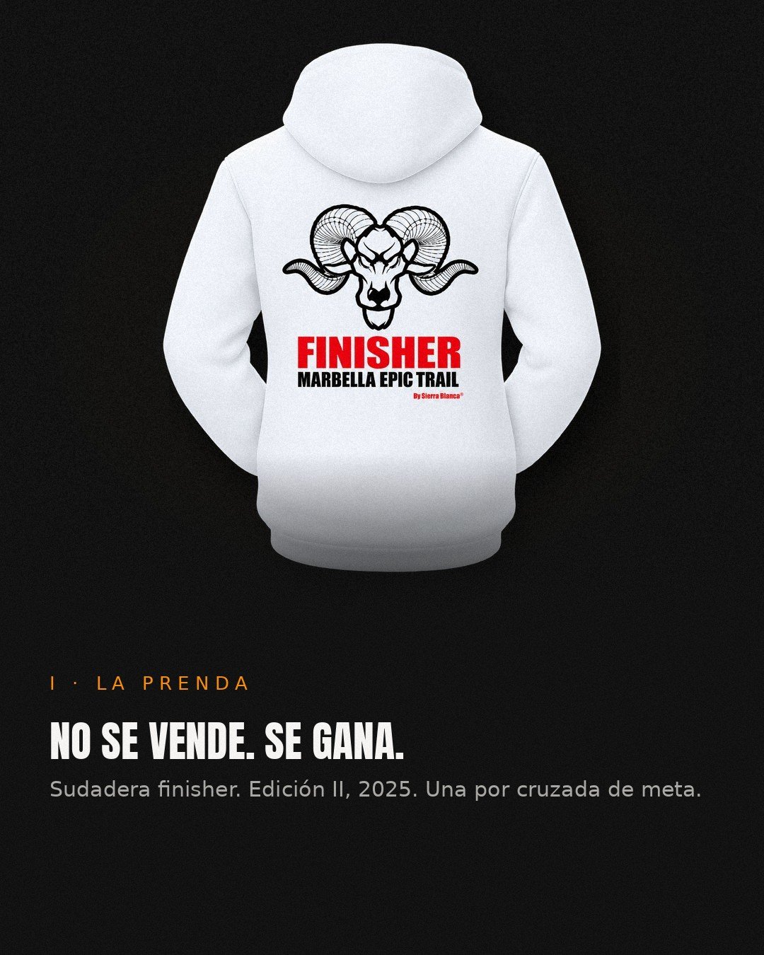 Sudadera finisher blanca, edición II
